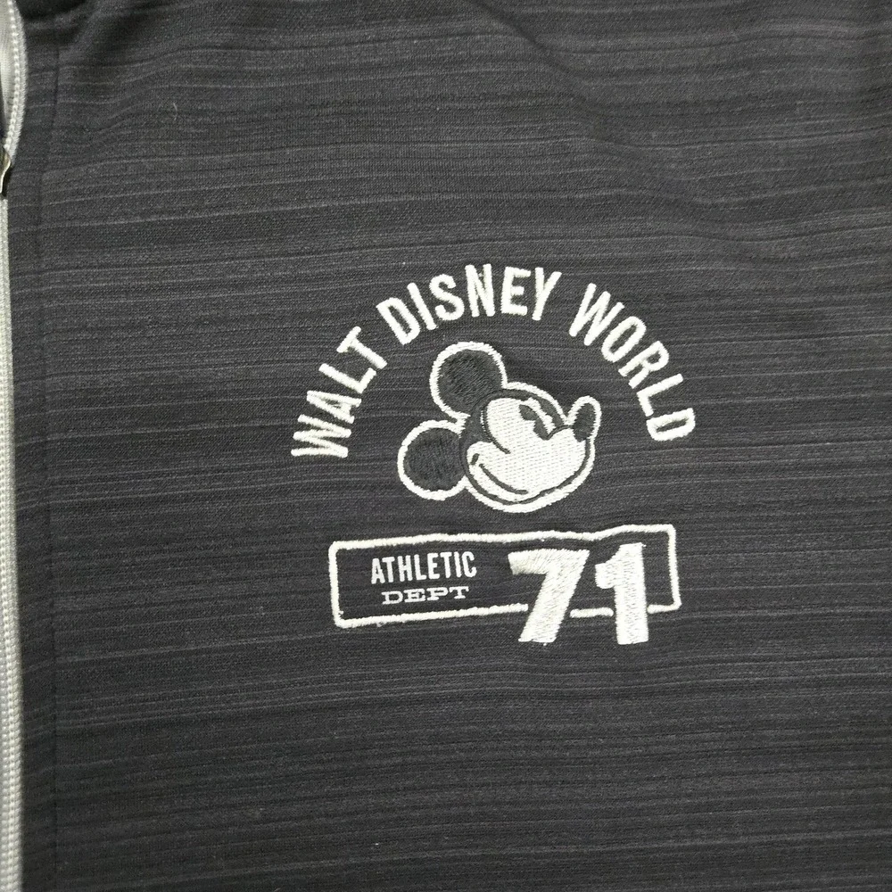 Disney Parks Track Jacket Mens‎ Medium Gray Mickey Mouse Walt Disney World